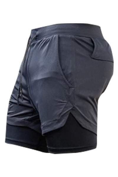 SKSP008 manufacturing five-point shorts design double-layer mobile phone pocket towel casual running shorts shorts shorts center fake two-piece shorts detail view-13